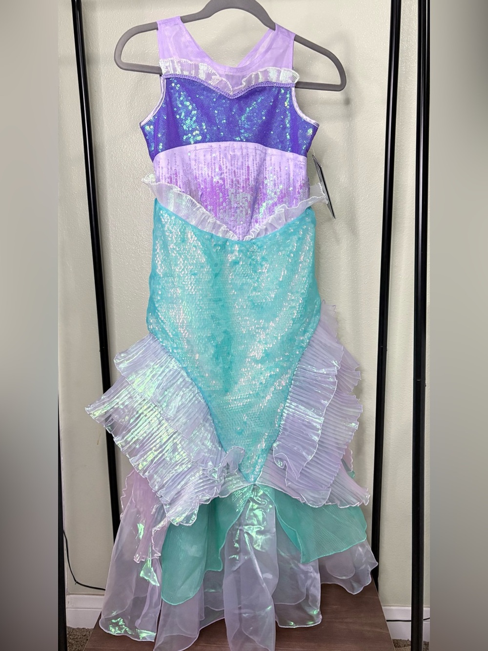 Disney Mermaid Costume Dress Aqua Purple Lavender Girls Size 10 NWT - Picture 10 of 10